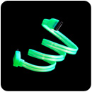 Akasa SATA Cable Green UV 45cm
